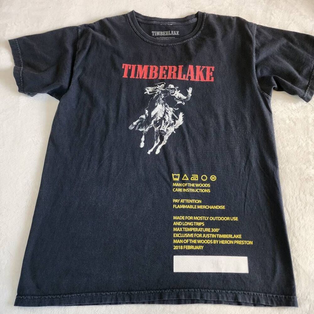 Timberlake Man of The Woods Tour Basic Tshirt Size Large